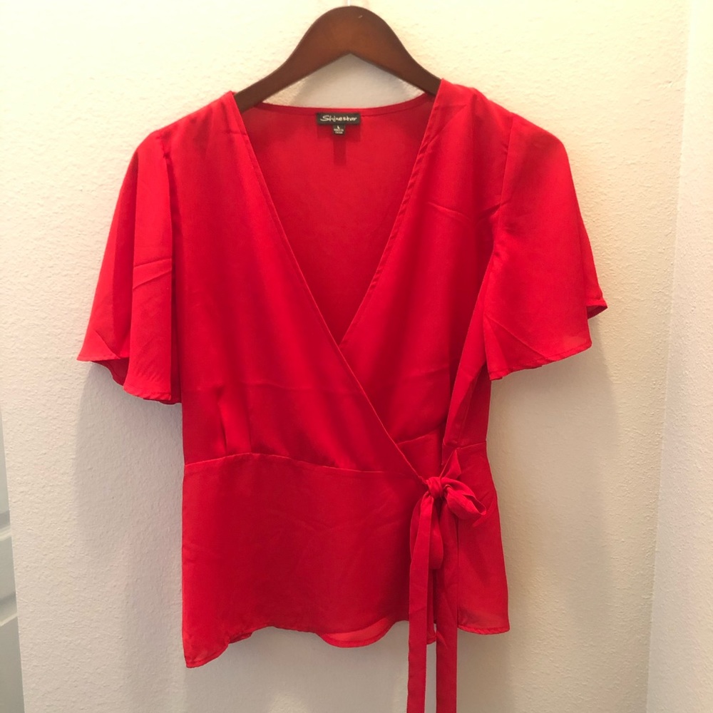 Red blouse